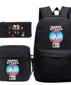 3 pcsset harry styles printed backpack 2384 - Harry Styles Store