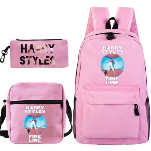 3 pcsset harry styles printed backpack 4278 - Harry Styles Store