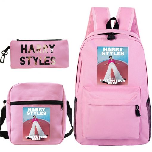 3 pcsset harry styles printed backpack 5454 - Harry Styles Store