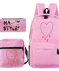 3 pcsset harry styles printed backpack 6989 - Harry Styles Store