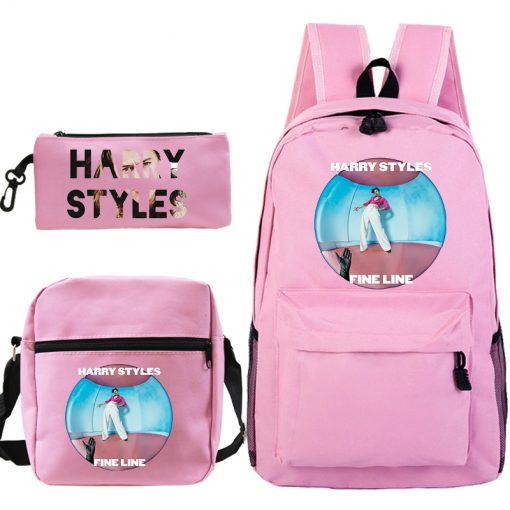 3 pcsset harry styles printed backpack 7140 - Harry Styles Store