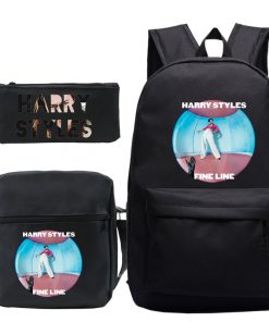 3 pcsset harry styles printed backpack 8559 - Harry Styles Store
