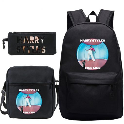 3 pcsset harry styles printed backpack 8559 - Harry Styles Store