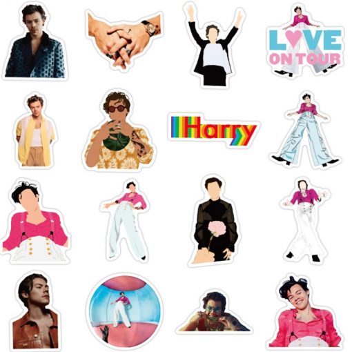 50pcs singer harry styles stationery stickers 6478 - Harry Styles Store