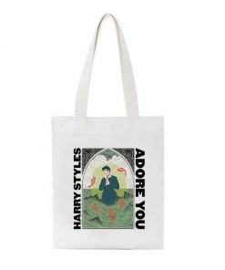 Top Sale Harry Styles Fine Line Canvas Bag Fashion Casual Women Large Capacity Cartoon Treat People 1 - Harry Styles Store